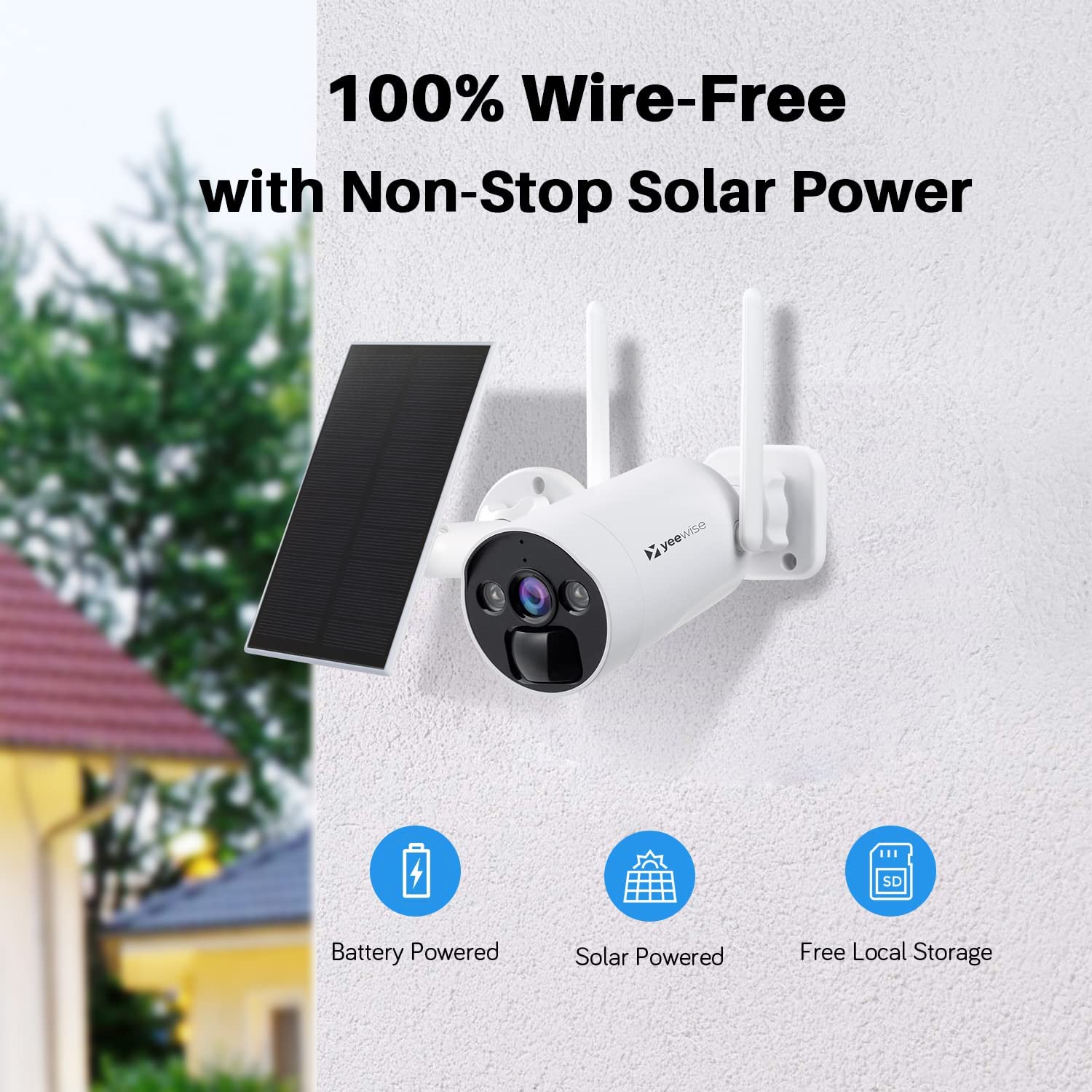 Wireless security cameras Online  4K Outdoor Solar Security Camera