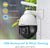 2K All-in-One Wireless Rotating Security Camera System with 12
