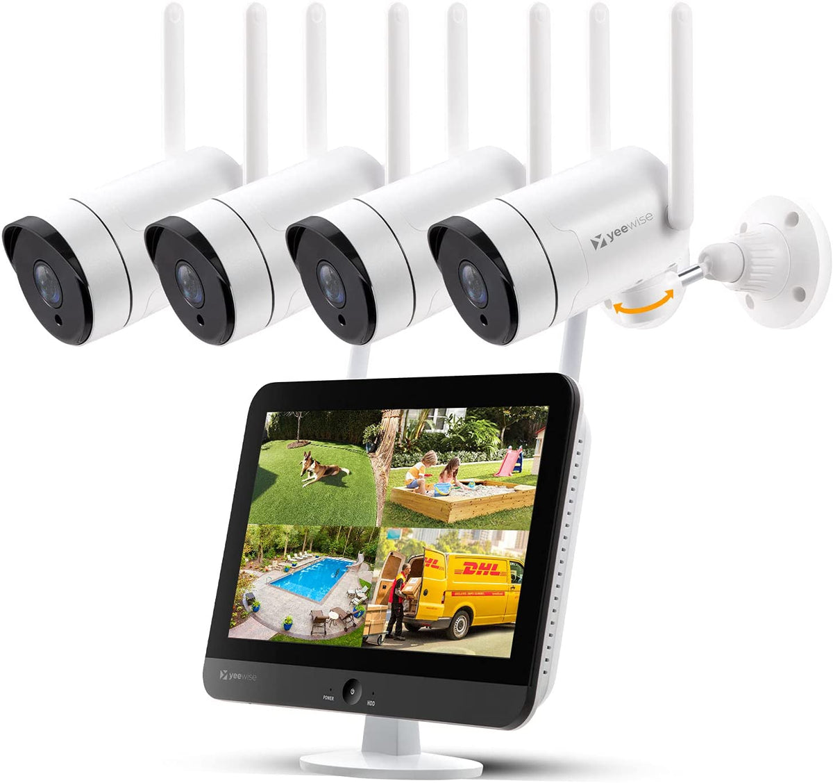 2K All-in-One Wireless Security Camera System with 12